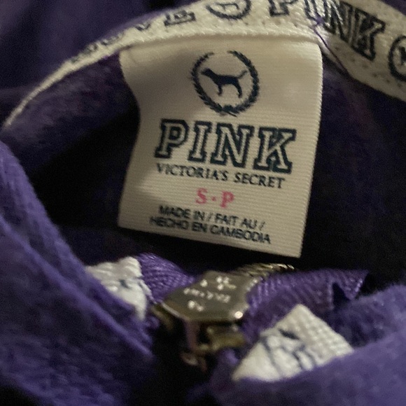 NWOT Victorias Secret PINK hooded sweatshirt purple - Picture 3 of 6
